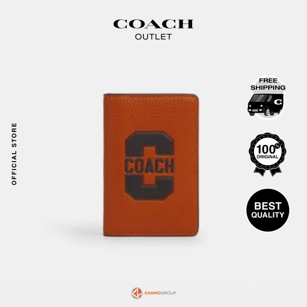 Coach Id Card Wallet With Varsity Motif - Dompet Kartu Pria