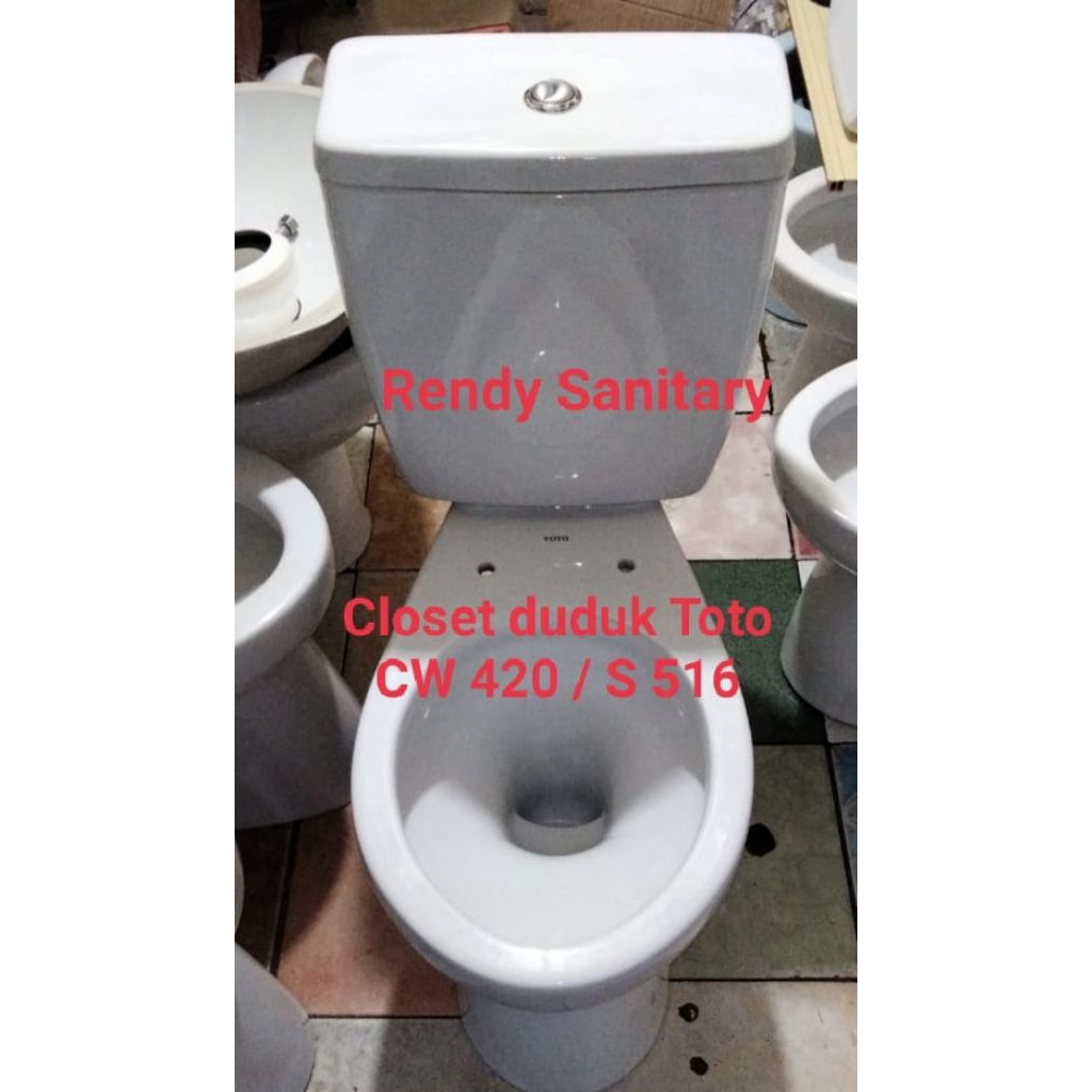 CLOSET DUDUK TOTO CW 420 /S 516 // TOILET DUDUK ORIGINAL // BEKAS