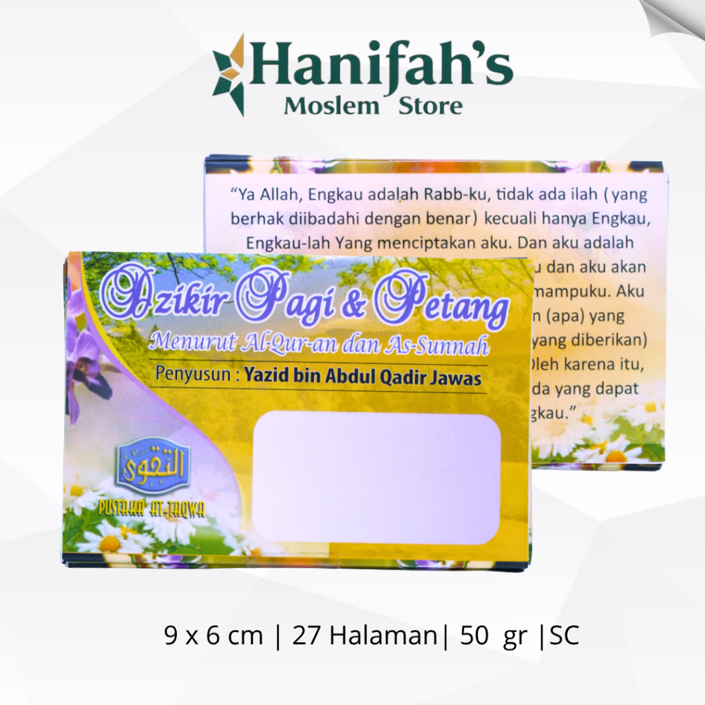 Souvenir Dzikir Pagi Petang Yazid - Dzikir Pagi Dan Petang Pustaka At Taqwa Lipat