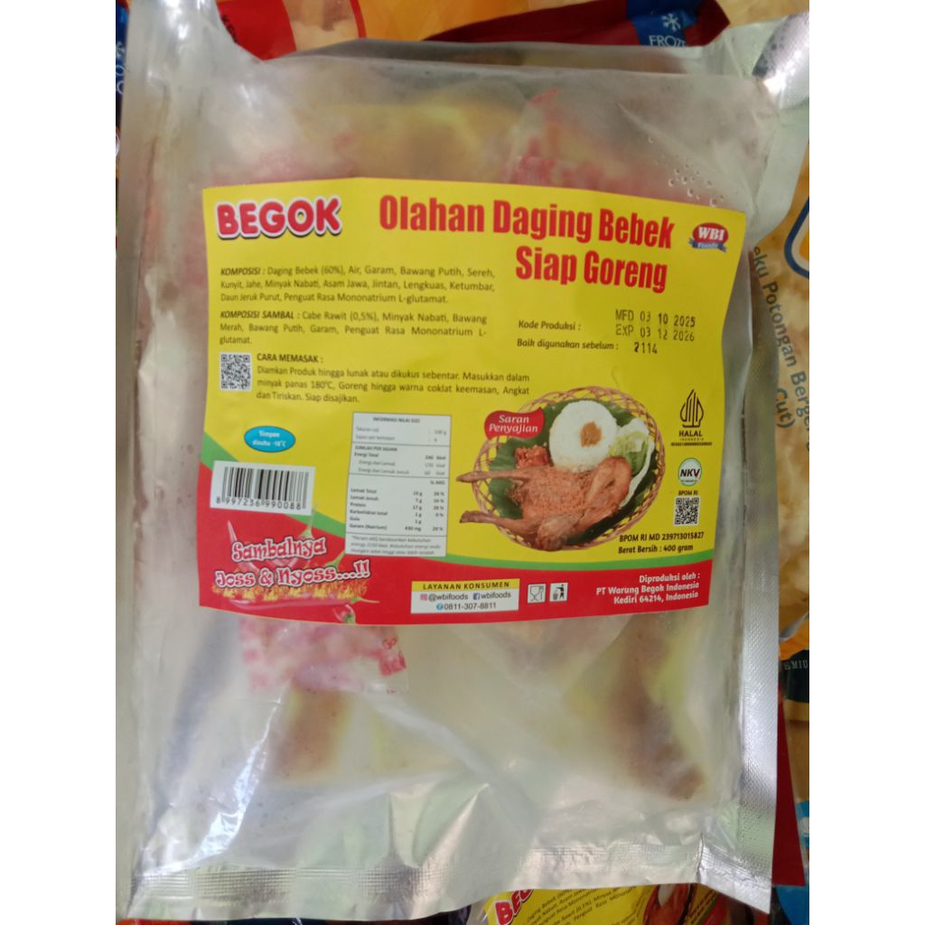 olahan bebek begok