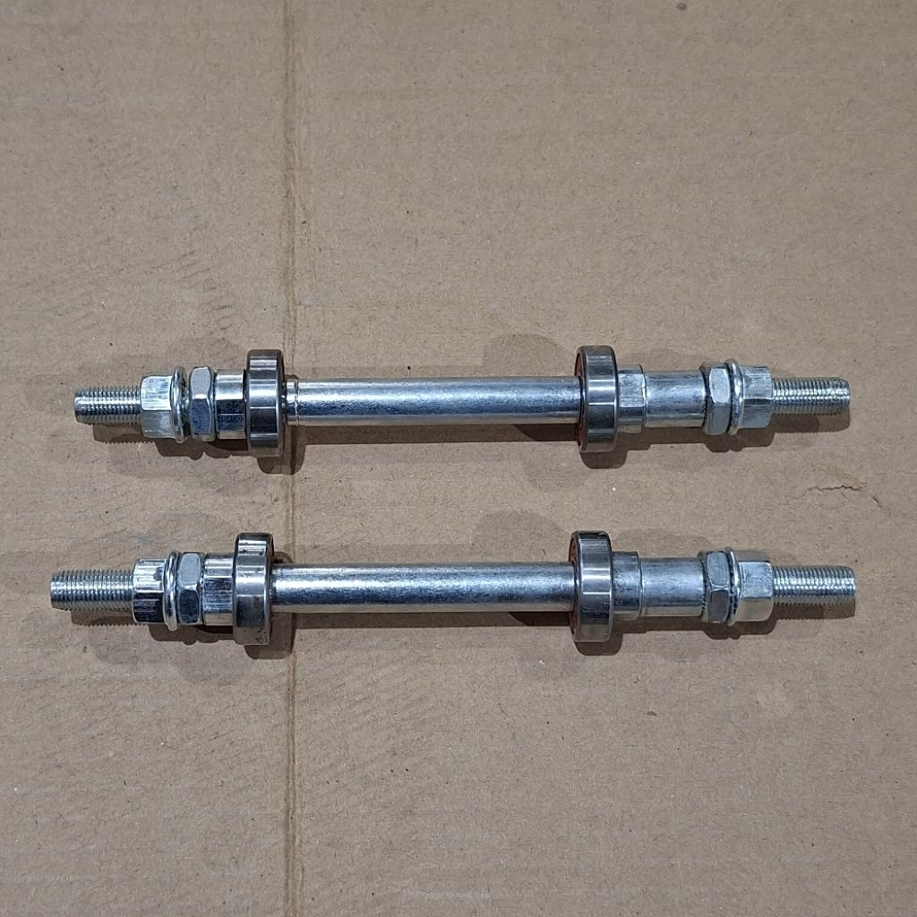 Satu Set As Roda Belakang Sepeda plus Bearing 6000 Komplit