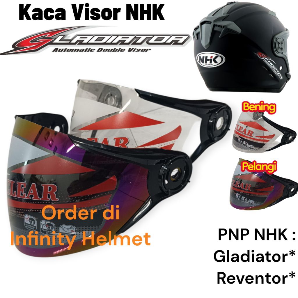 KACA VISOR HELM NHK GLADIATOR KACA NHK GLADIATOR NHK Reventor