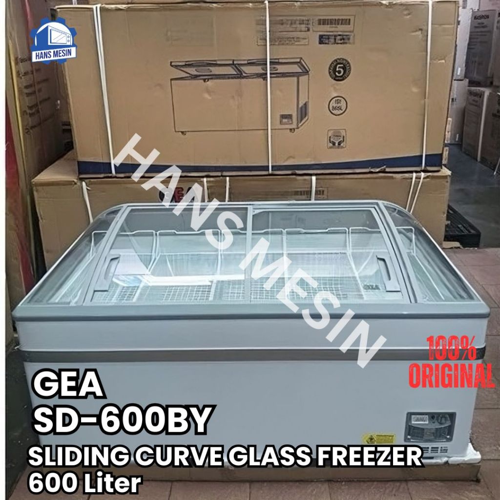 GEA SLIDING CURVE GLASS FREEZER SD-600BY / Freezer Box GEA 600 Liter