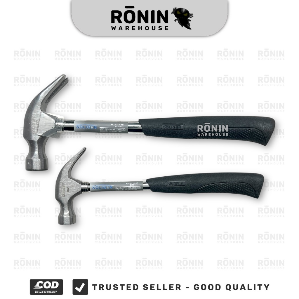 NEW SOLIGEN Palu kambing gagang besi 0,25 0,5 kg RN