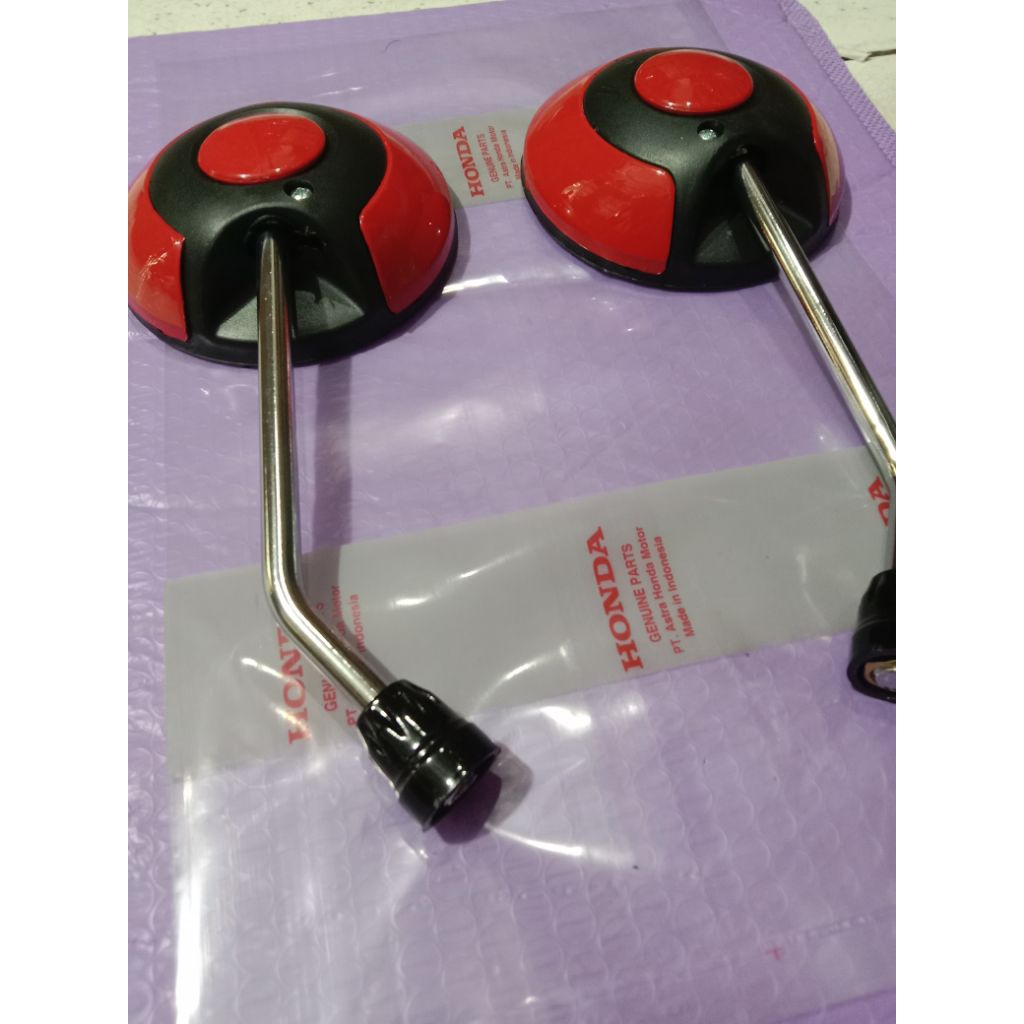 SPION HONDA SCOOPY TAHUN 2020 - 2025 DRAT HONDA HARGA SEPASANG WARNA MERAH KUALITAS ORIGINAL KACA SP