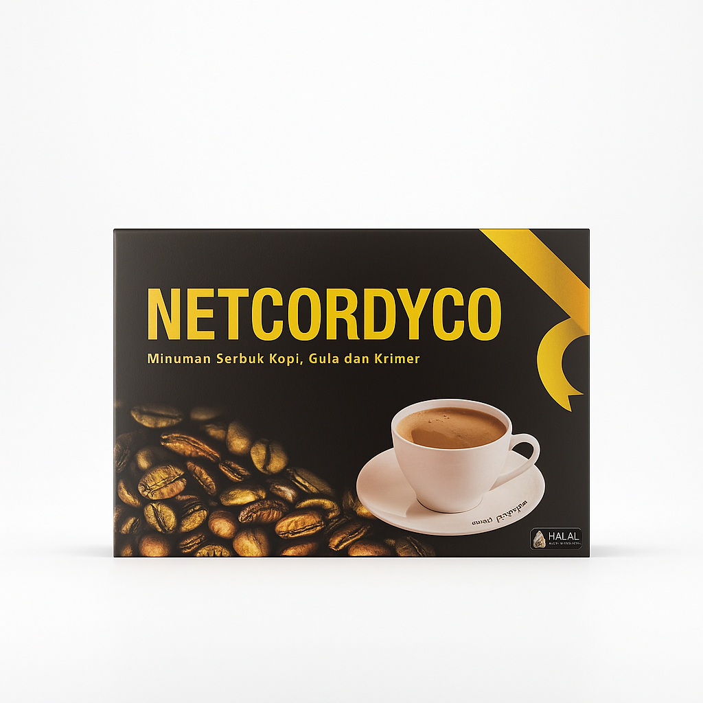 NETCORDYCO COFFEE | Kopi Herbal Kesehatan & Vitalitas | 1 Box 10 Sachet