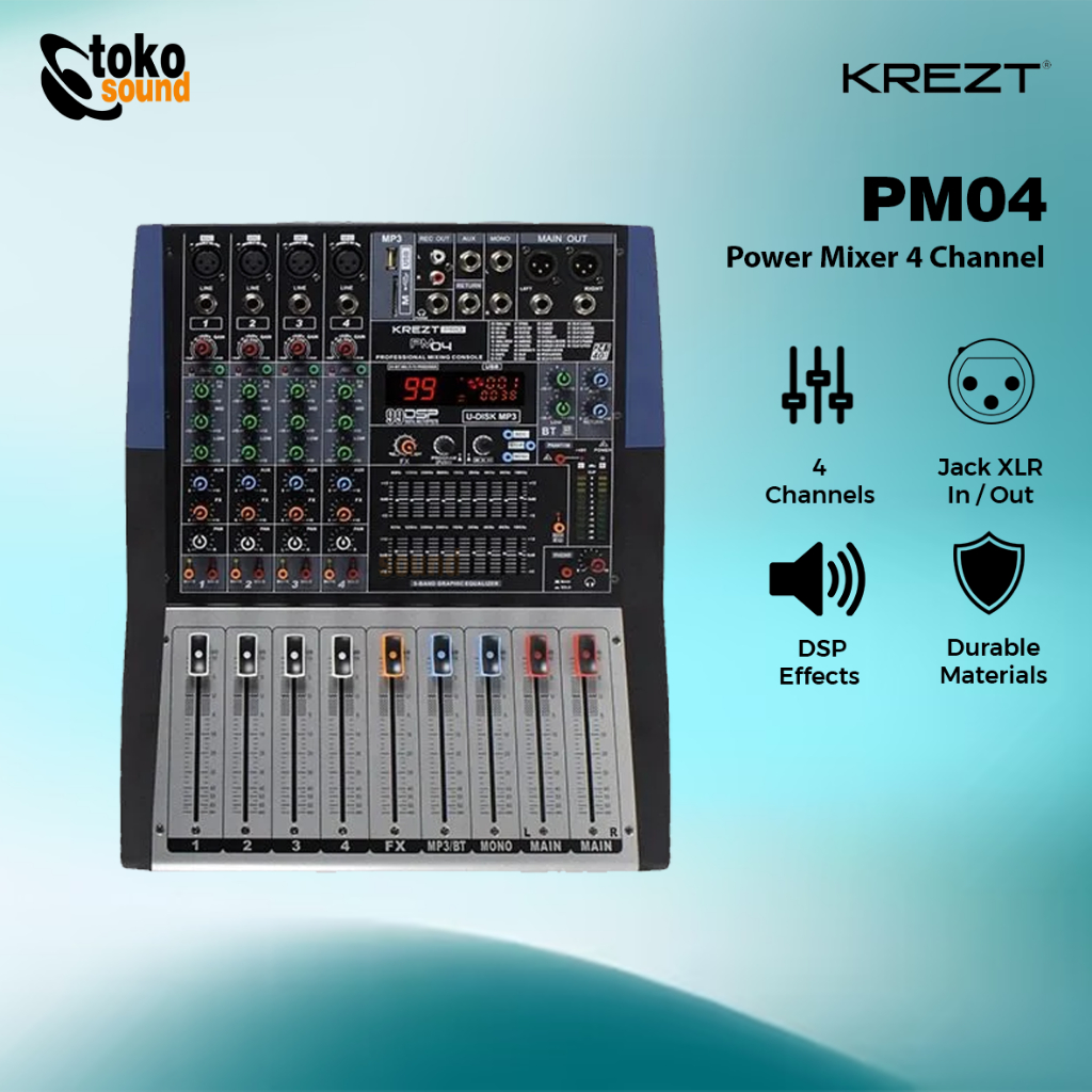 Krezt PM04 PM 04 - 4 Channel Power Mixer