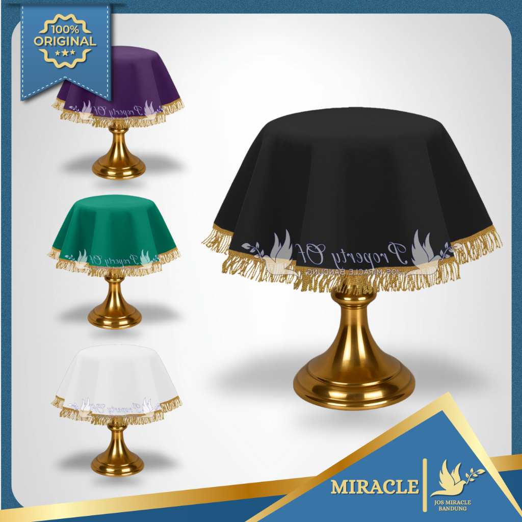 Gereja - Kain Penutup Perjamuan Kudus - Satin Velvet+Renda - Jos Miracle Bandung