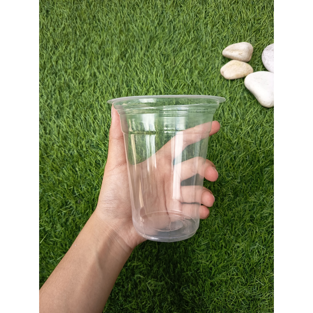 CUP PLASTIK 14oz CUP MINUMAN 400ml [isi 50pcs] CUP ES TEH/CUP MINUMAN/CUP TANPA TUTUP
