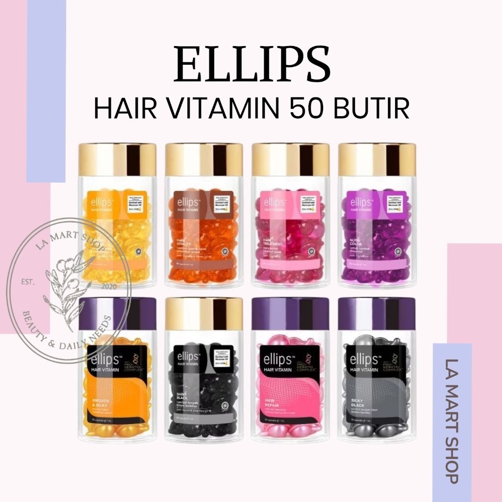 Ellips Hair Vitamin Jar isi 50pcs / Ellips Hair Vitality / Ellips Smooth and Shiny / Ellips Hair Tre