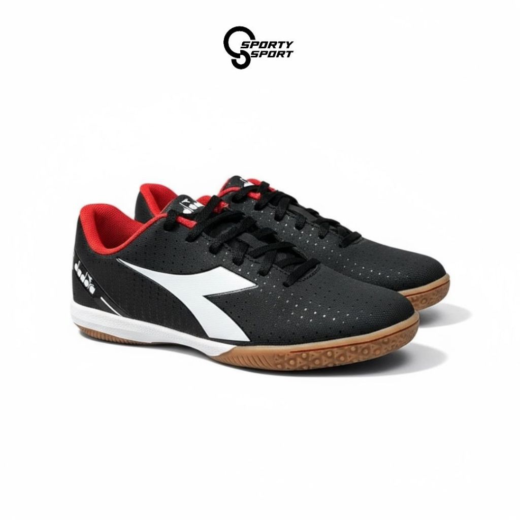 SEPATU FUTSAL PRIA DIADORA PICHICHI 5 IDR BLACK WHITE