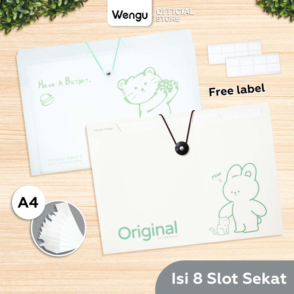 Map Dokumen Expanding File A4 8 Slot Plastik Anti Air Tali Pengait
