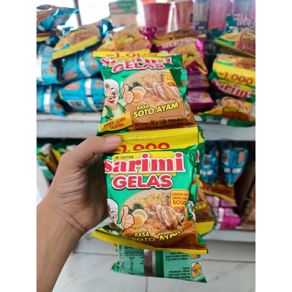 Sarimi gelas mie gelas mi renteng
