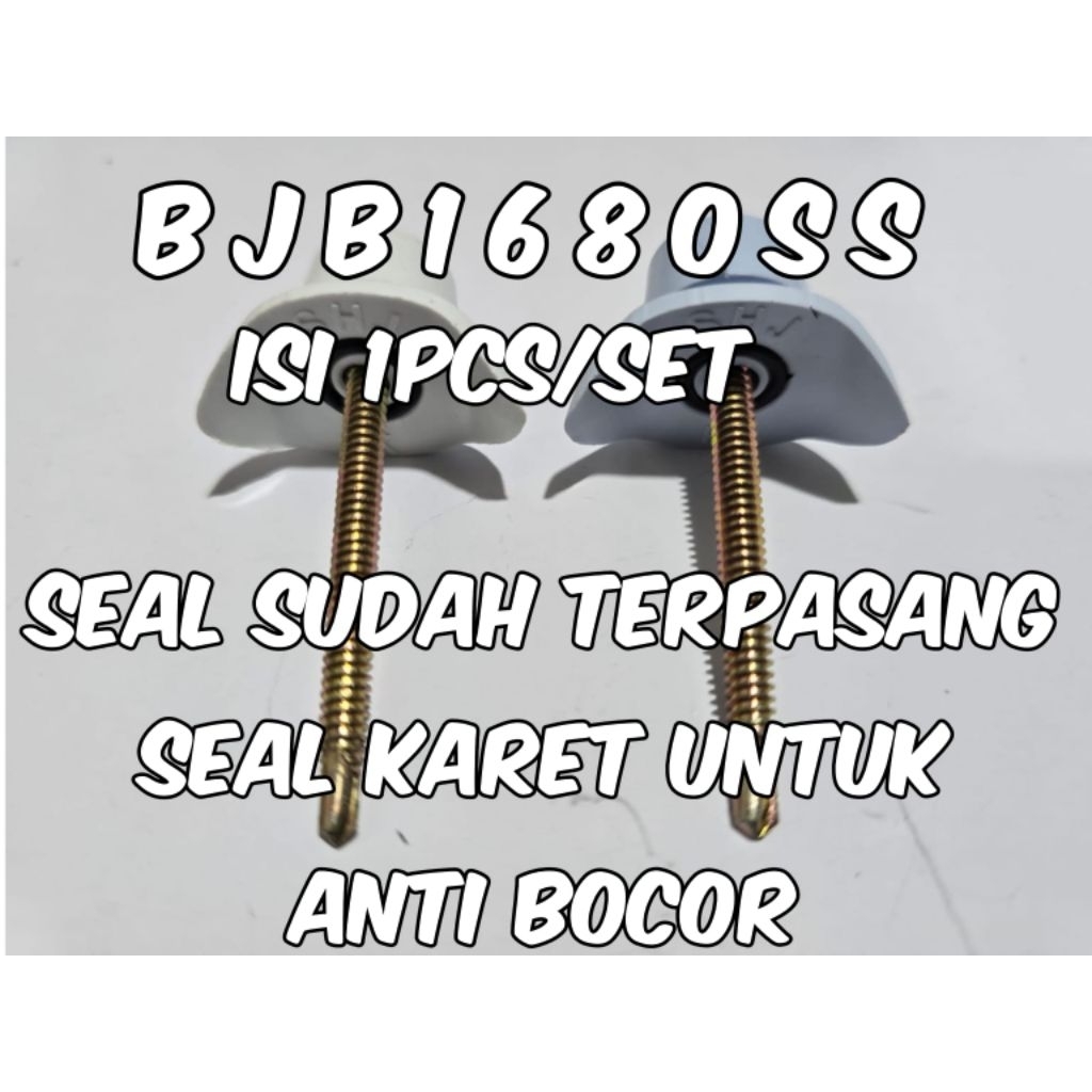 Baut alderon rs roofseal oval roma greca spandek tipe K/B+baut roofing 6cm