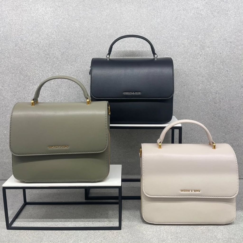 C Octavia Front Flap Top Handle Bag tas selempang wanita