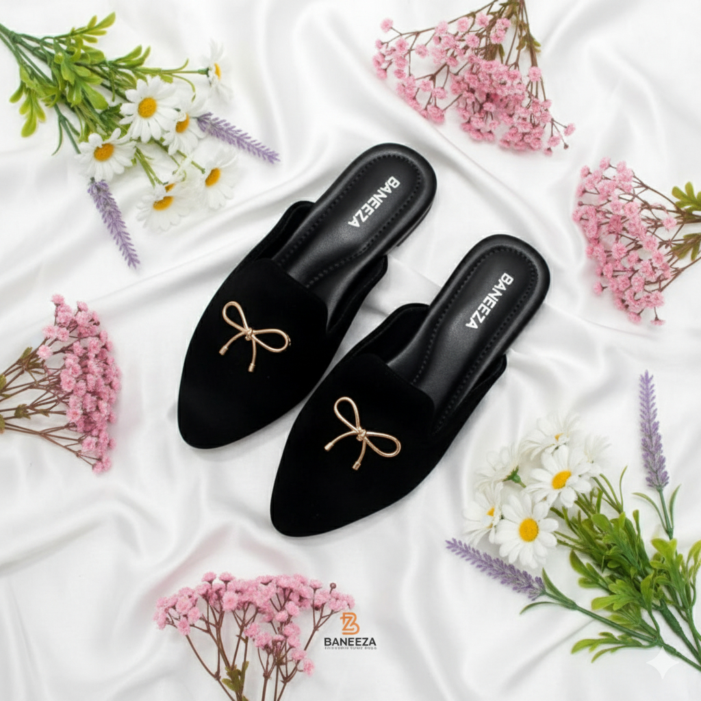 Baneeza Luz Bustong Flatshoes Wanita Bustong Sol Karet Antislip