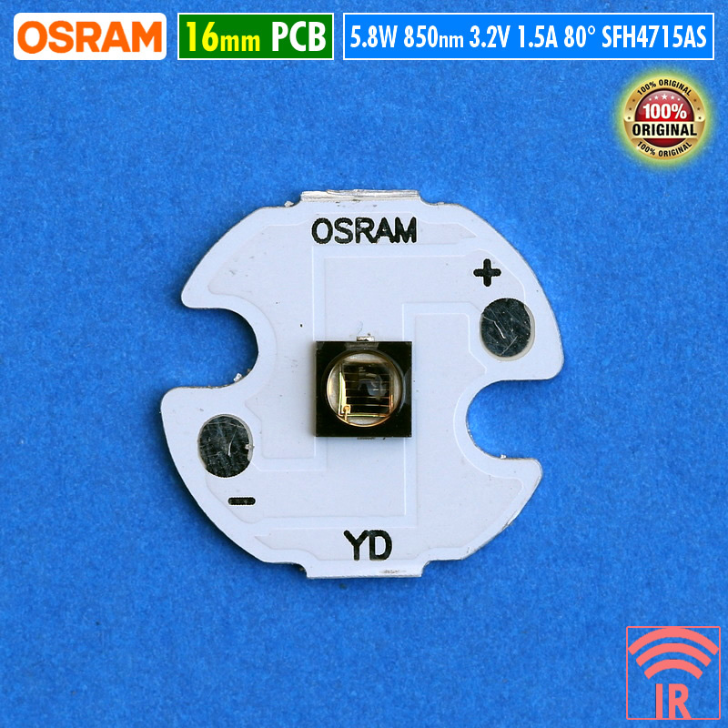 Led IR 5.8W 850nm Original Osram SFH4715AS 3.2V 16mm InfraRed Infra Merah Kamera Malam CCTV Night Vi