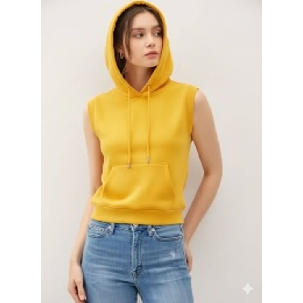 hoodie rompi tanpa lengan