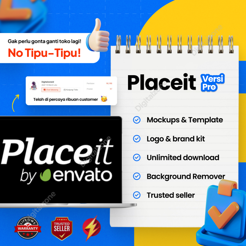 Placeit Premium 1 Bulan Beli Di Digitalzone