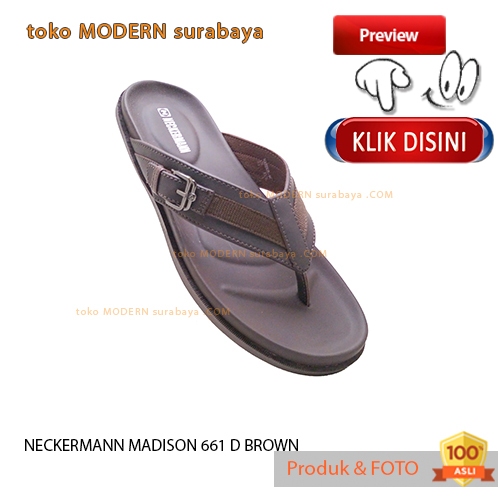 Sandal pria casual sandal sopan selop/jepit slide NECKERMANN MADISON 661,,MADISON 662
