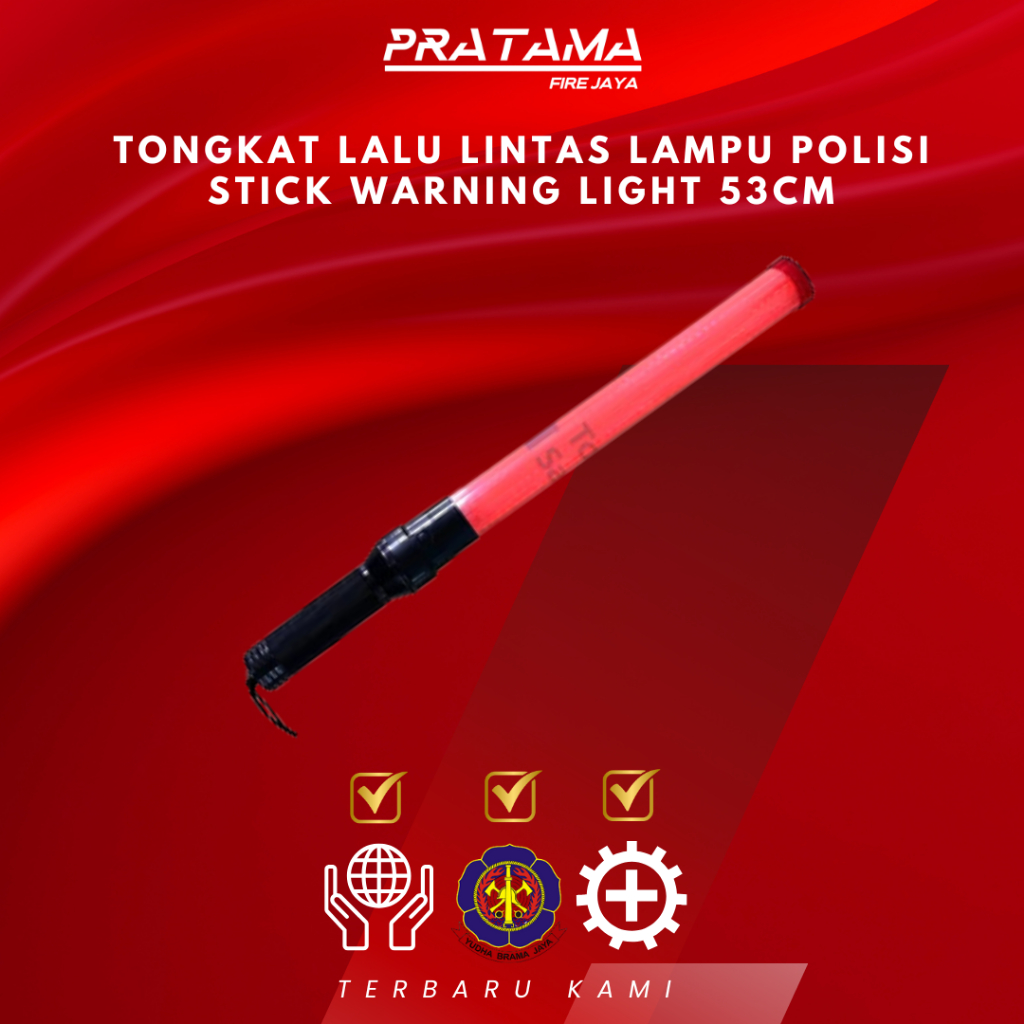 TONGKAT LALU LINTAS LAMPU POLISI STICK WARNING LIGHT 53CM