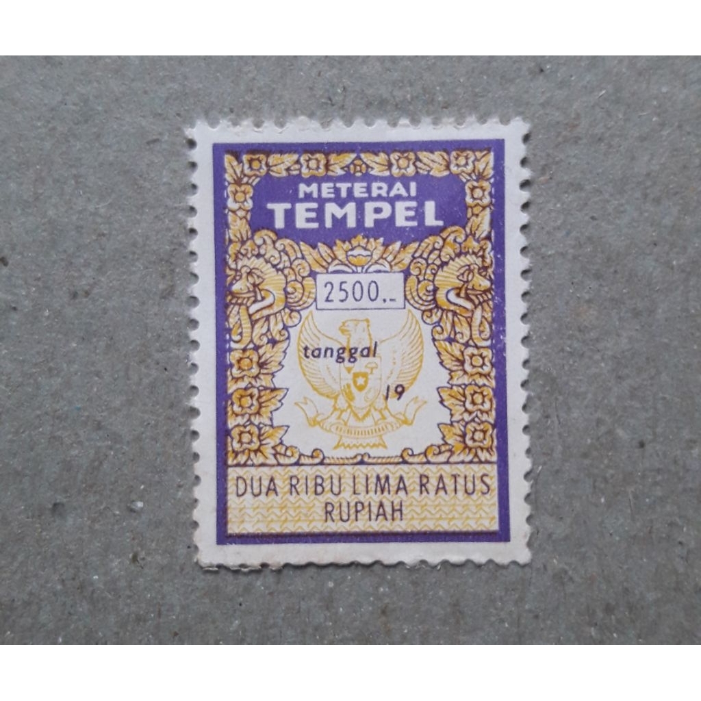 materai tempel 2500rupiah