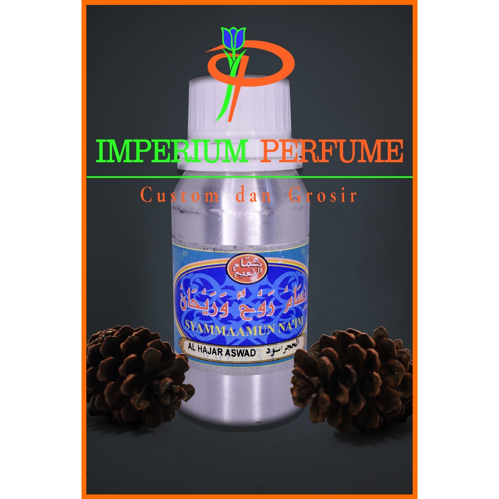 ALHAJAR ASWAD BIBIT PARFUM MURNI BY SYAMMAAMUN NAIM UK. 100GR