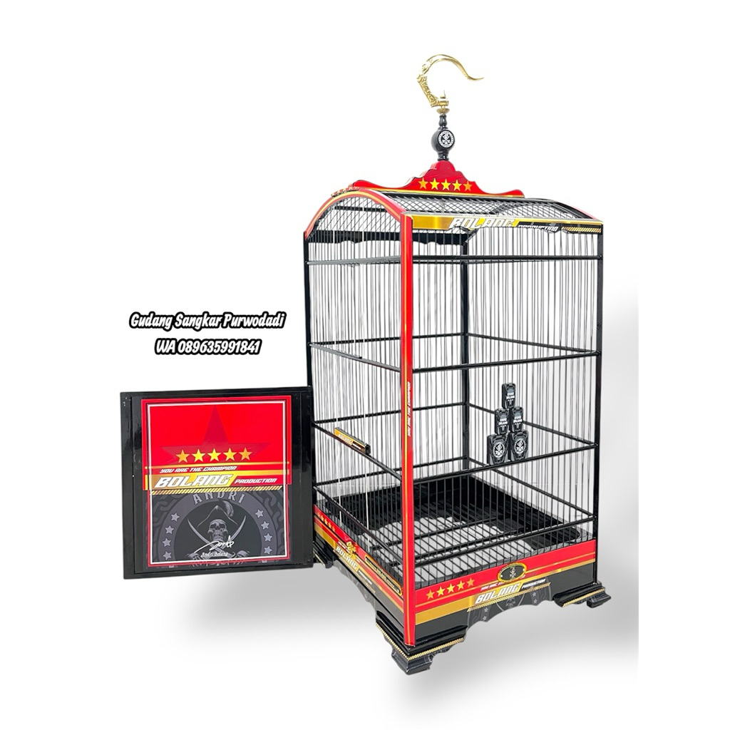 [ORIGINAL] Sangkar Kosan Red Racing Andri Bolang Production waterdecal jeruji fiber fullset kerodong