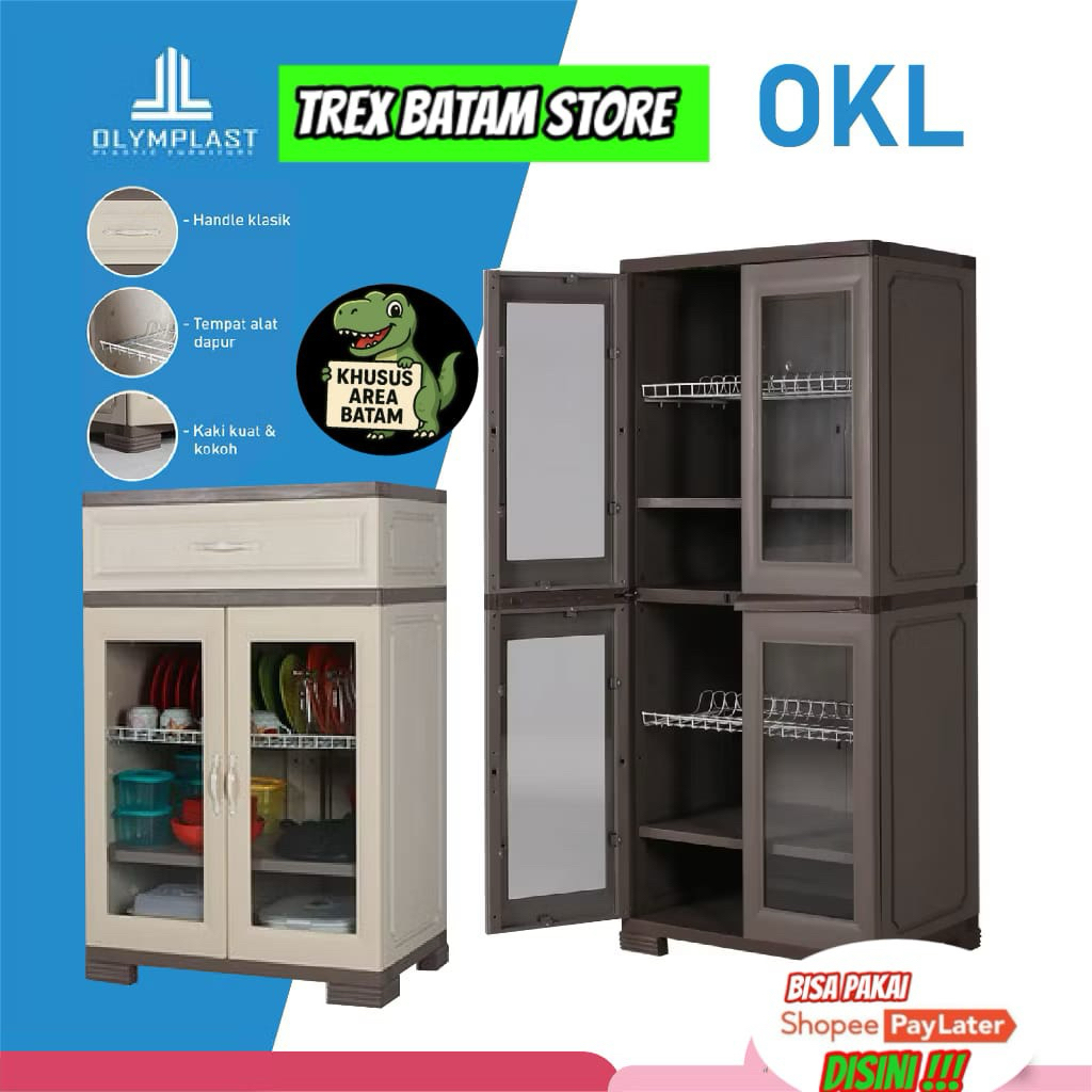 LEMARI PIRING DAPUR OLYMPLAST OKL PLASTIK KOKOH - BATAM