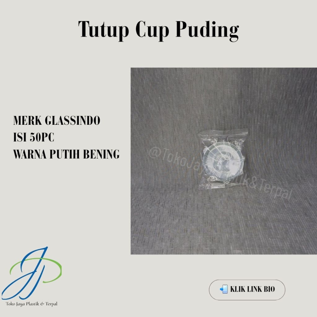 TUTUP CUP PUDING | ISI 50pc | MERK GLASSINDO | UK 50ML & 90ML