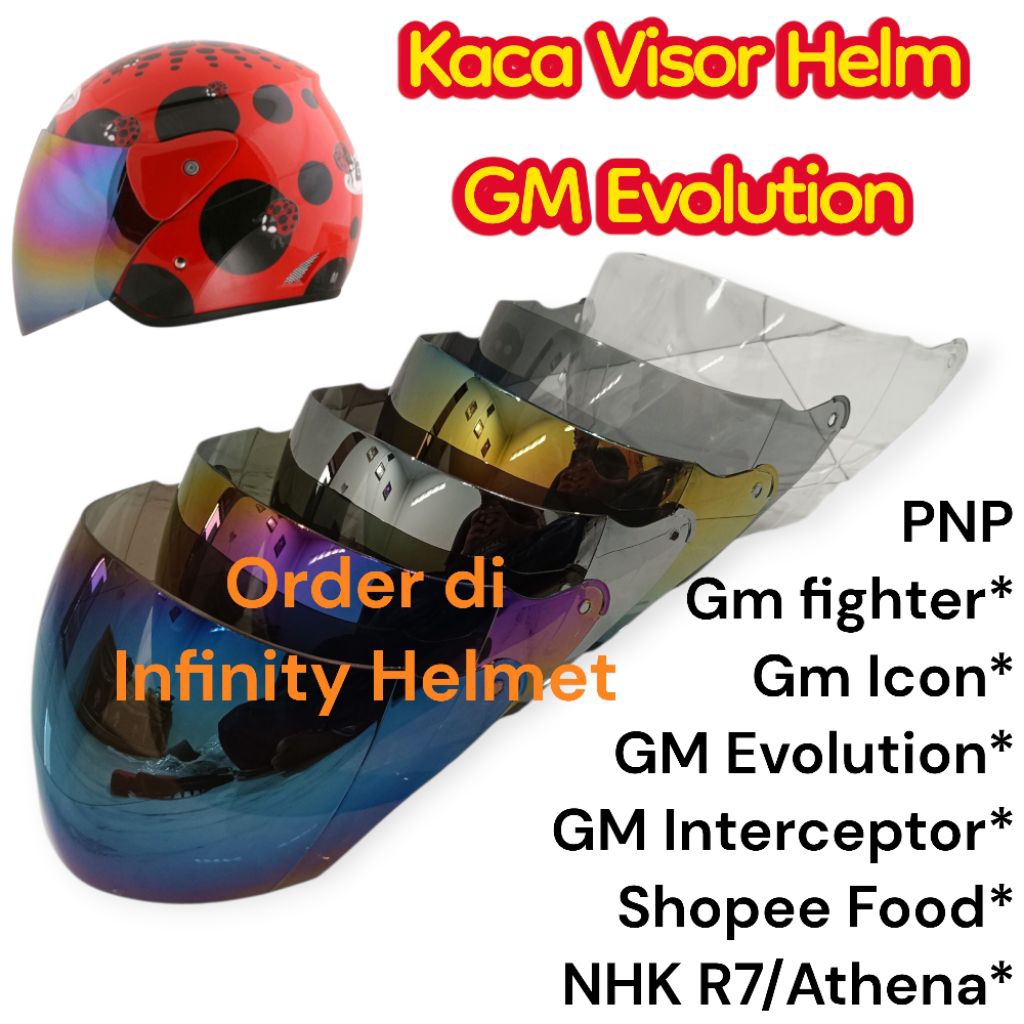 Kaca Helm GM Cewe Kaca Visor Helm GM Evolution Evo Kaca Helm GM Koran