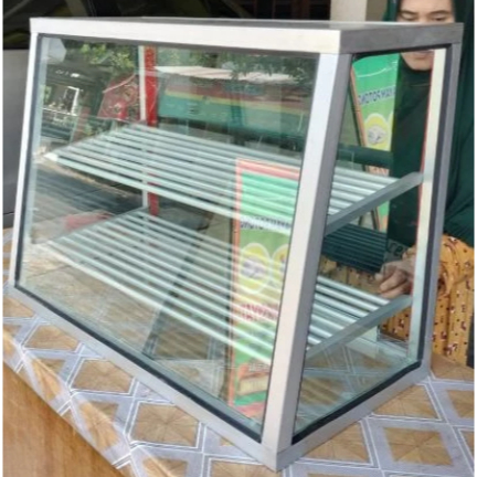 etalase kaca gorengan etalase ayam fried chicken dll