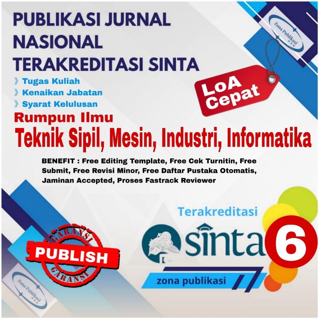 Publikasi Jurnal Nasional Sinta 6 Bidang Teknik