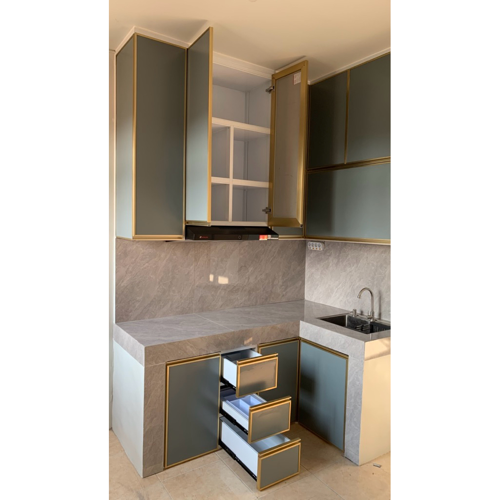 Kitchenset Aluminium, Rak Dapur, Kitchen set, Kabinet Dapur