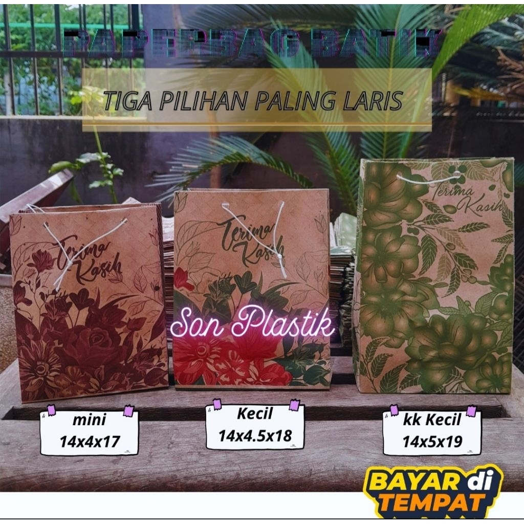 Terlaris EKSTRA Promo Paper Bag Batik Tas Snack & Hajatan 4 pilihan Ukuran