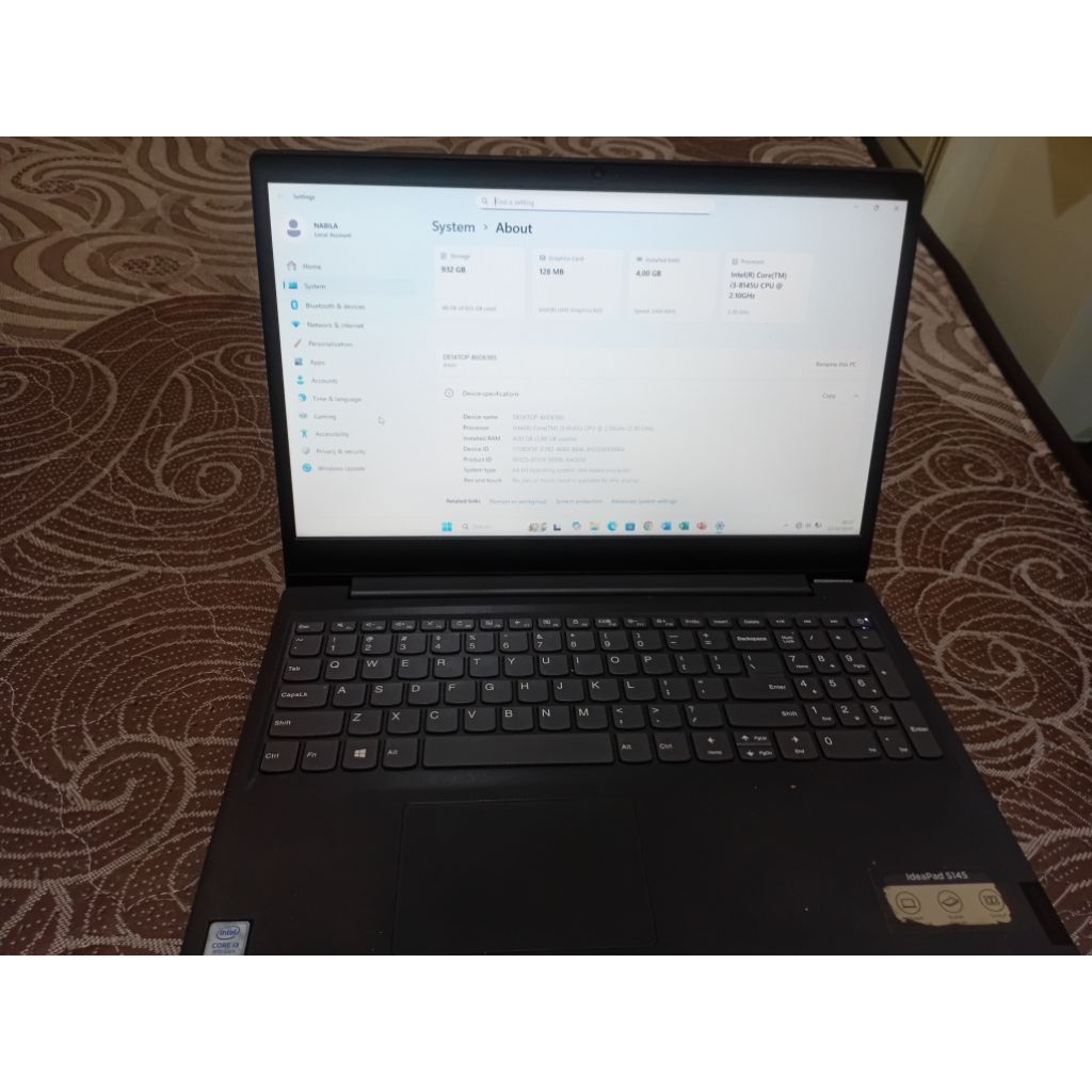 Laptop Lenovo Ideapad S145 Core i3
