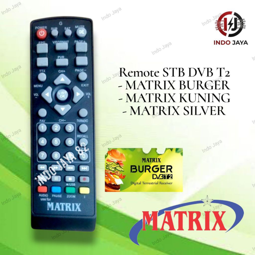 Remote STB MATRIX BURGER ORIGINAL QUALITY REMOTE MATRIX KUNING