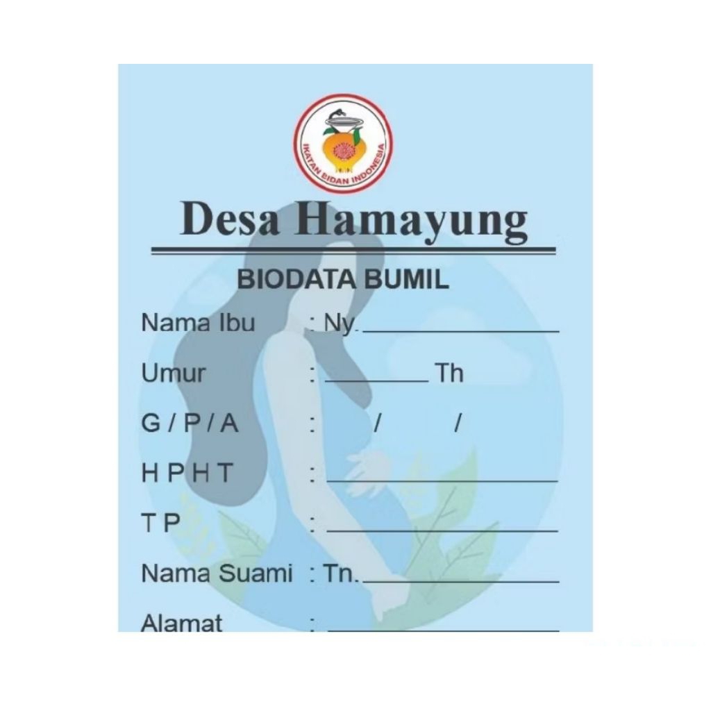 sp E Kartu Taksiran Partus / Kartu HPHT / Kartu Taksiran Persalinan Ukuran 6x9 cm custom nama