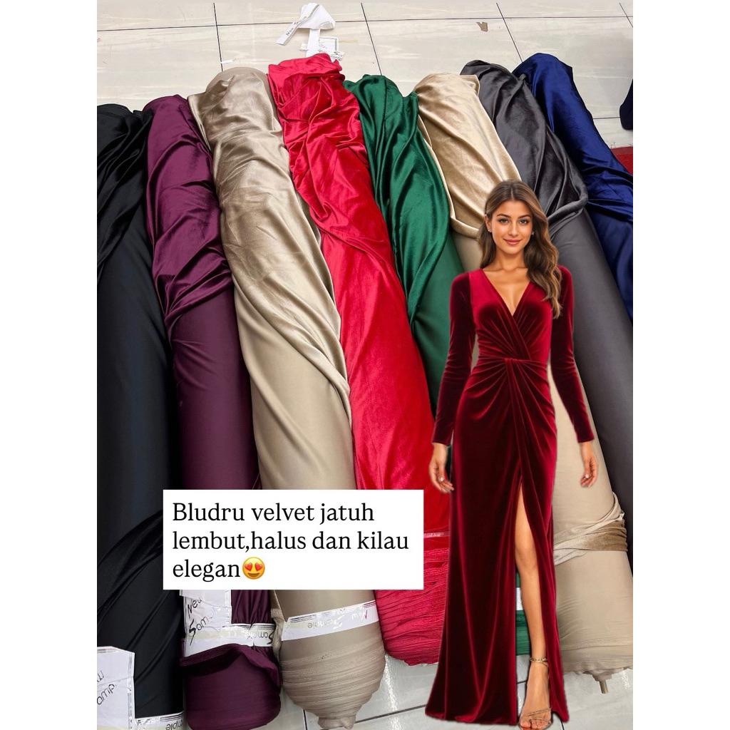 bahan bludru / BLUDRU VELVET / kain Bludru
