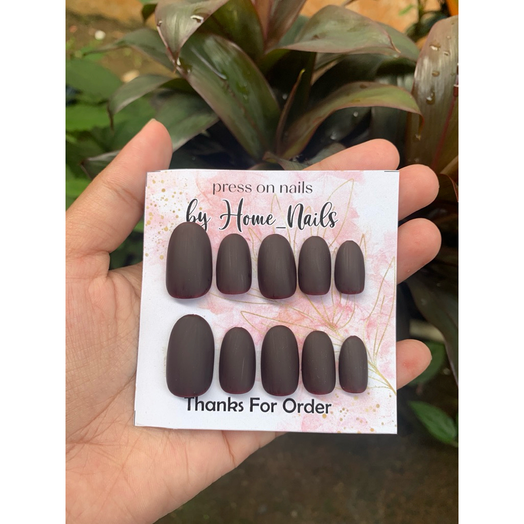 Kuku Palsu Maholgany Matte // Kuku Palsu Wedding Nailfake