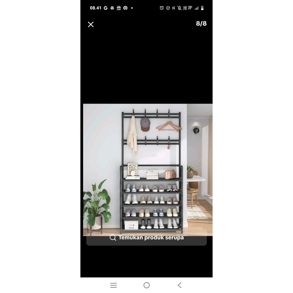 preloved rak sendal rak sepatu hanger tas baju