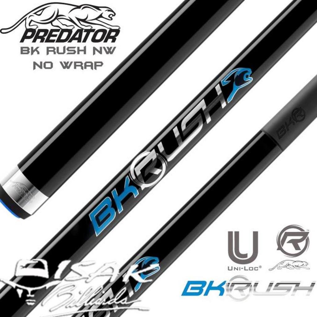 Predator BK Rush NW - Break Cue Stick Stik Biliar Billiard Asli Revo