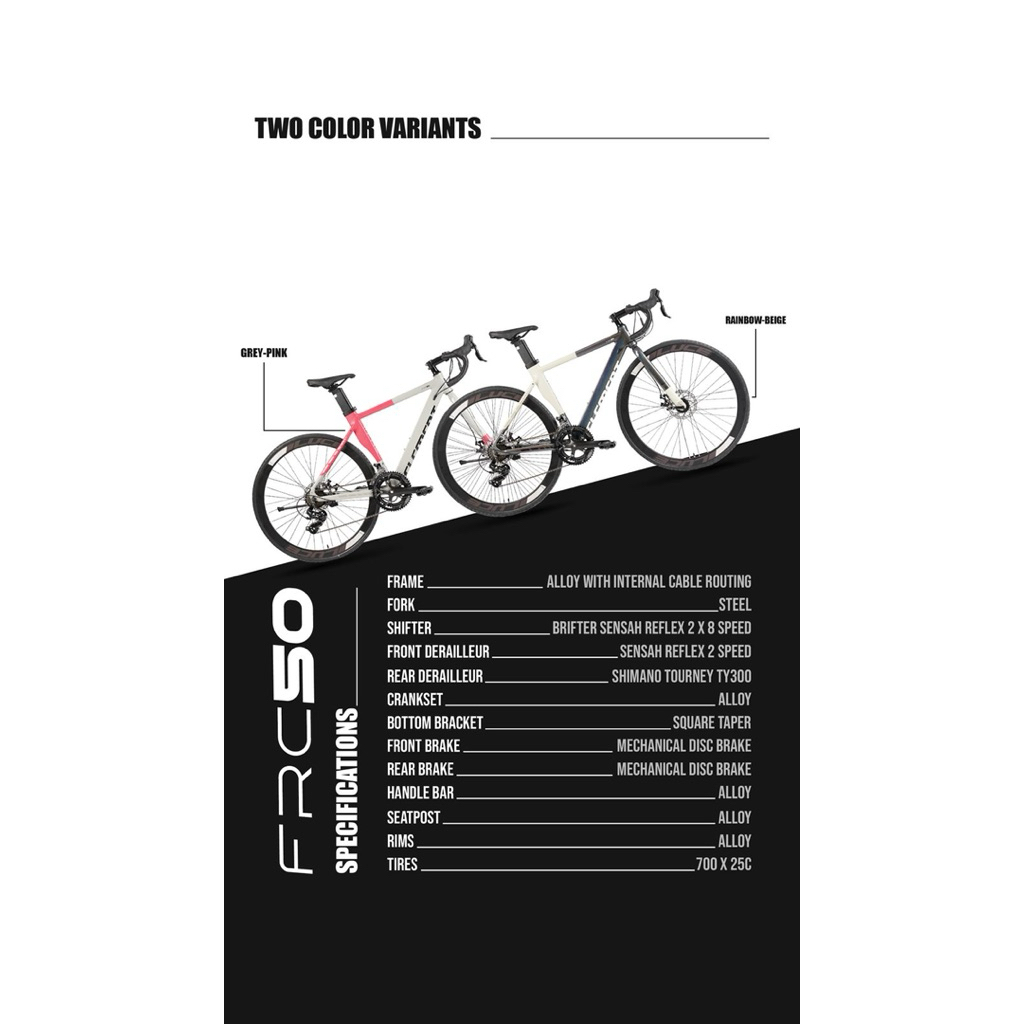(GARANSI RESMI) Balap 700 RoadBike Element FRC50 New dan FRC50 CRD dan FRC50 CRZ