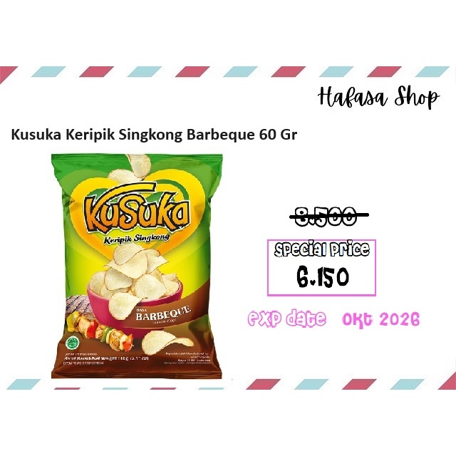Kusuka Keripik Singkong Barbeque 60 Gr