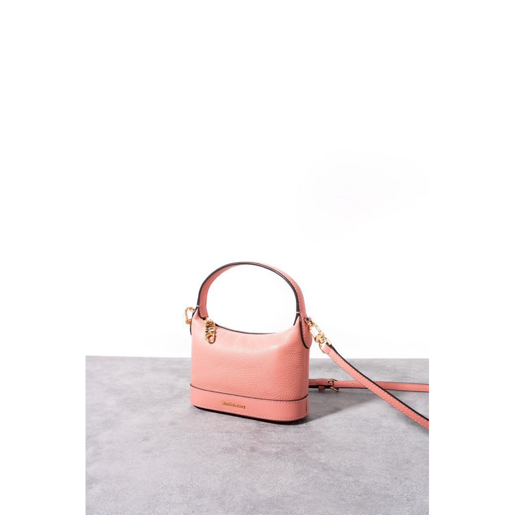 MICHAEL KORS WYTHE SMALL CROSSBODY BAG PEBBLED LEATHER SUNSET ROSE