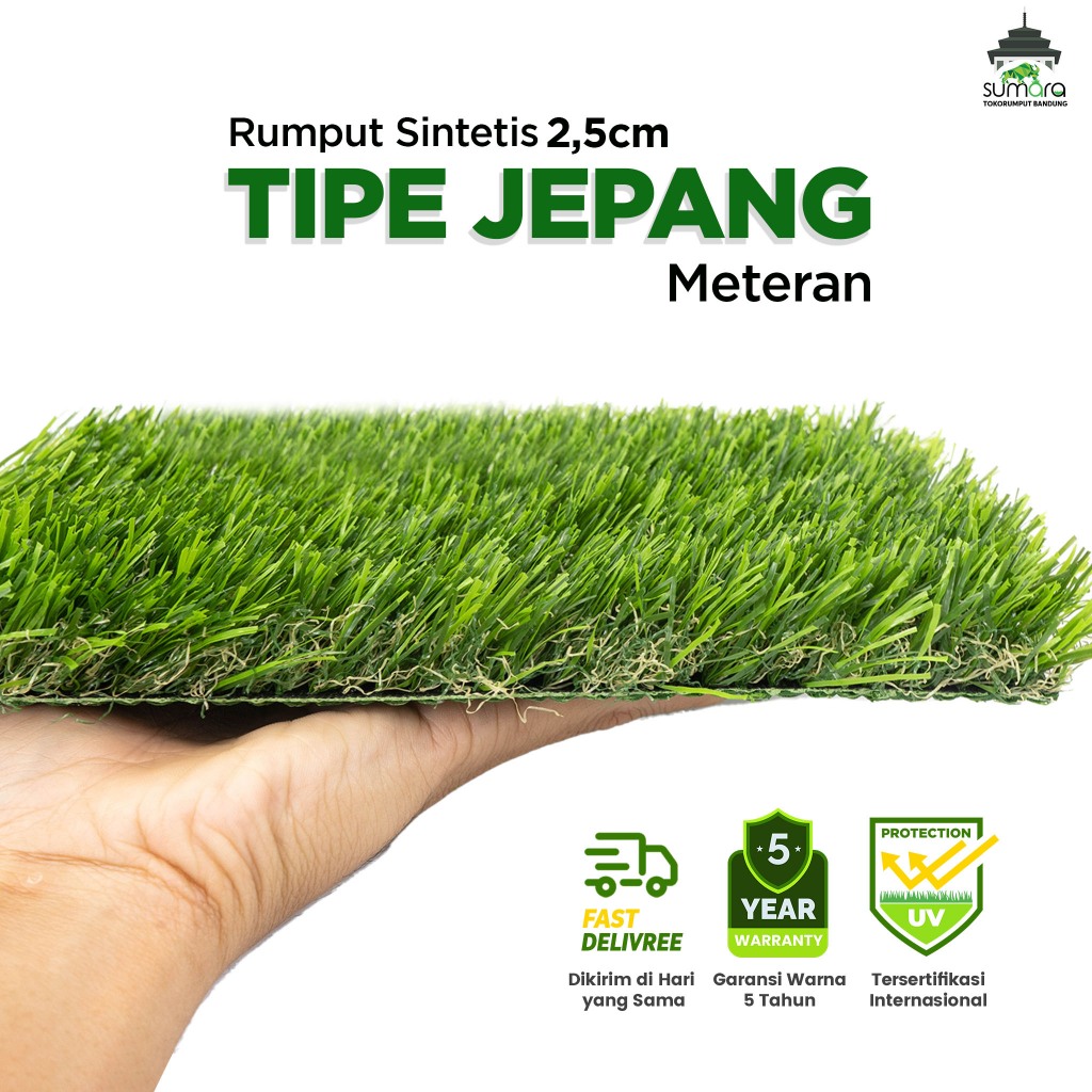 Rumput Sintetis Jepang 2.5 cm 1 x 1m Rumput Sintetis Sumara Rumput Sintetis Bandung