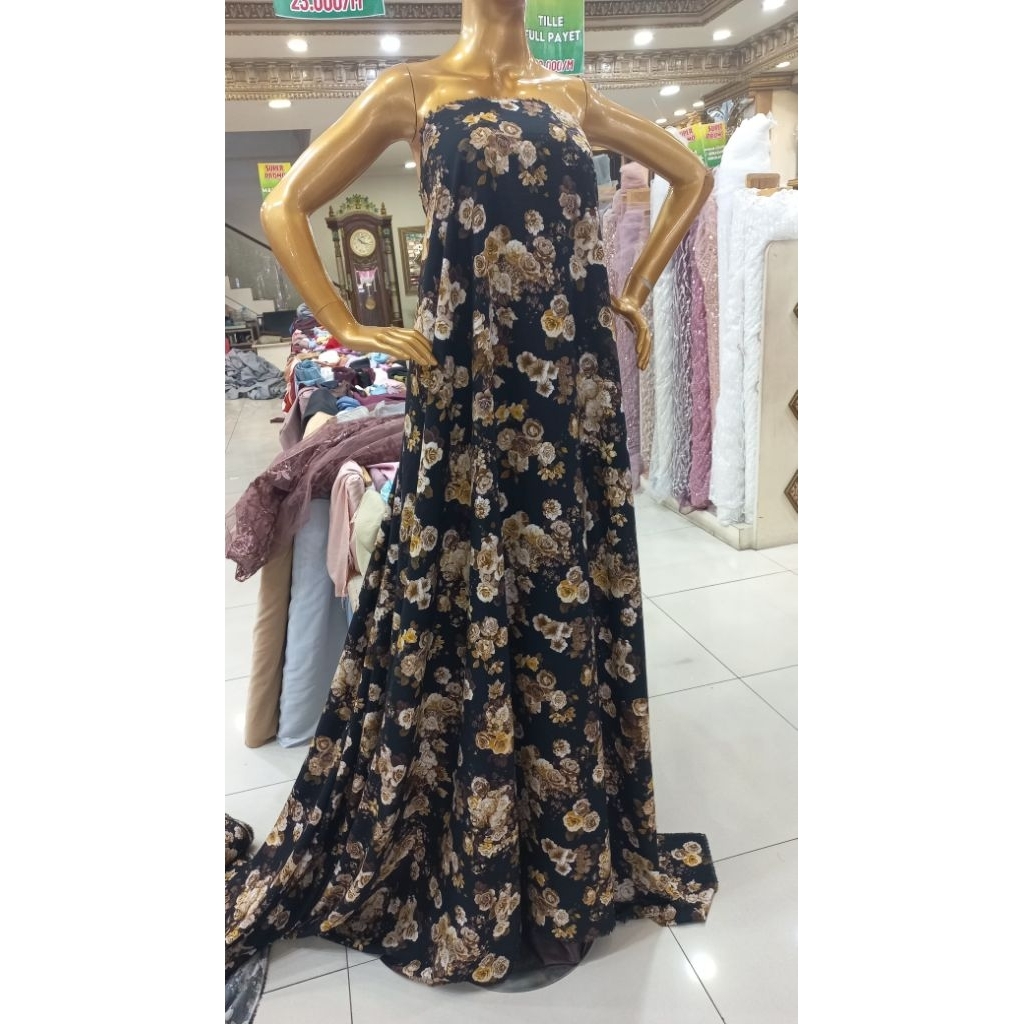 Rayon Viscose Motif Bunga