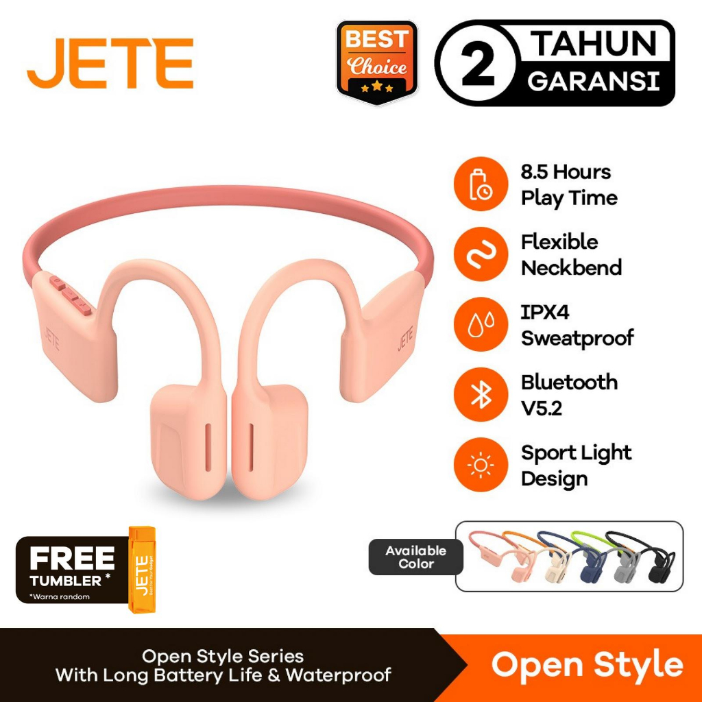Headset Lari Bluetooth Open Ear JETE Open Style With IPX4 OpenStyle Garansi Resmi 2 Tahun