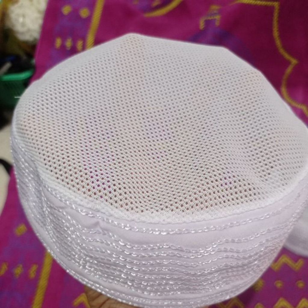 Kopyah Peci Ikaf Madinah Jaring Jaring Tinggi 5 Cent Anak dan Dewasa Peci Haji Peci Marawis