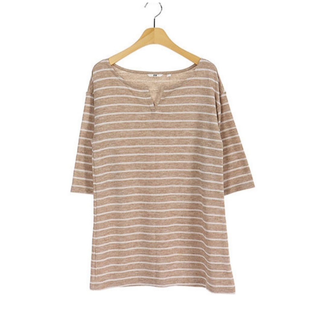 Preloved Blouse Wanita Coklat Uniqlo Size L